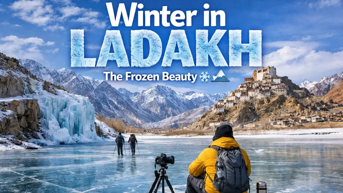 Winter in Ladakh: The Frozen Beauty ❄️🏔️